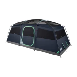 Coleman Sunlodge™ 10-Person Camping Tent, Blue Nights -Coleman Sales 10P20CABIN20CONVENTIONAL Blue20Nights 2 Front Angle Fly20Off Windows20Up 1