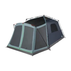 Coleman Skylodge™ 10-Person Instant Camping Tent With Screen Room, Blue Nights -Coleman Sales 10P20CABIN20INSTANT20EXTERNAL20SCREEN20ROOM Blue20Nights 1 Front Angle Right Fly20Off Windows20Up