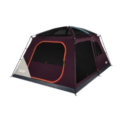 Coleman Skylodge™ 12-Person Camping Tent, Blackberry 16 Coleman Skylodge™ 12-Person Camping Tent, Blackberry -Coleman Sales 12P CbnCnvntnlIntrnlScrnRm BB 1 FrontAngleRight FlyOff WindowsUp