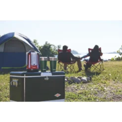 Coleman Sundome® 3-Person Camping Tent -Coleman Sales 2000024582 coleman sundome tent couple at campfire with talent in use 1