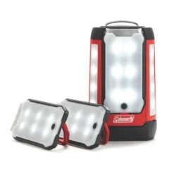Coleman 3-panel 600 Lumen Lantern -Coleman Sales 2000032684 coleman multi panel expansion 3 panel lantern trio red straight on 3