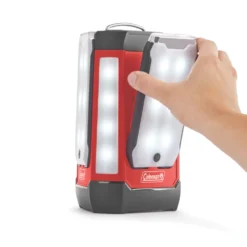 Coleman 3-panel 600 Lumen Lantern -Coleman Sales 2000032684 coleman multi panel expansion 3 panel lantern trio red straight on 4