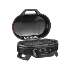 Coleman RoadTrip® 225 Portable Tabletop Propane Grill -Coleman Sales 2000033047 225 Table Top Coleman Red Angle Grill Open20copy