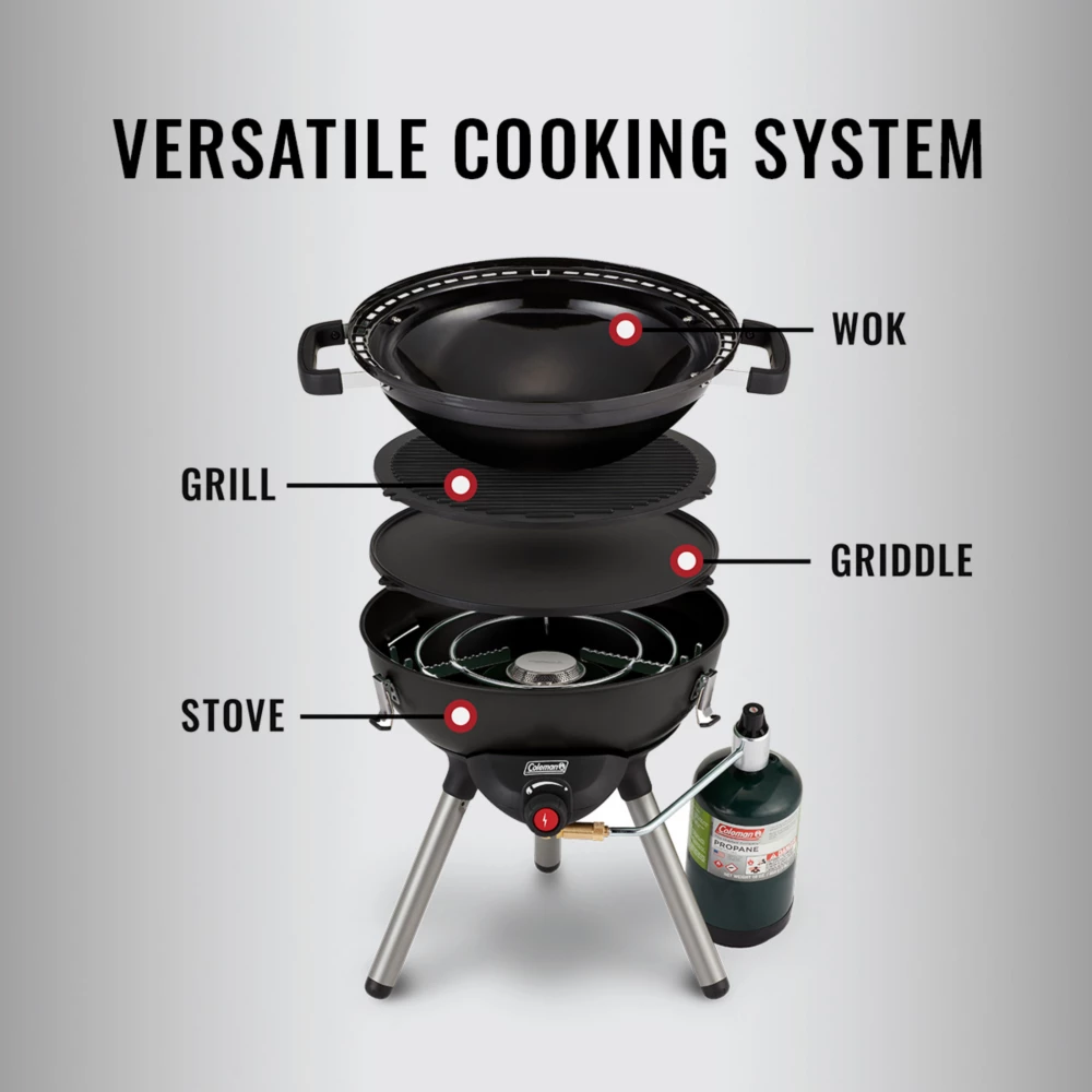 Coleman 4-in-1 Portable Propane Gas Cooking System 4 Coleman 4-in-1 Portable Propane Gas Cooking System - Image 2