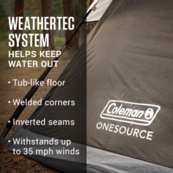 Coleman OneSource™ Rechargeable 6-Person Camping Dome Tent With Airflow System & LED Lighting -Coleman Sales 2000035457 OneSource ATF 6 1 1