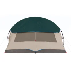 Coleman 4-Person Cabin Tent With Enclosed Weatherproof Screened Porch, Evergreen -Coleman Sales 2000035608 Coleman 2020 US FlyOn StraightOn Back WindowClosed RET 1