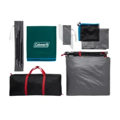 Coleman Skydome™ 6-Person Camping Tent With Full-Fly Vestibule, Evergreen -Coleman Sales 2000035801 2000035800 2000035802 2000035803 Laydown 1