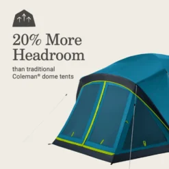 Coleman Skydome™ 4-Person Screen Room Camping Tent With Dark Room™ Technology -Coleman Sales 2155782 ATF5