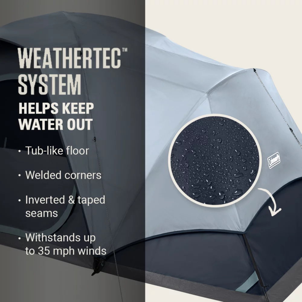 Coleman Skydome™ XL 8-Person Camping Tent With LED Lighting 6 Coleman Skydome™ XL 8-Person Camping Tent With LED Lighting - Image 4