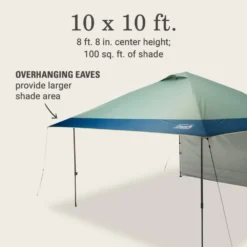 Coleman OASIS™ 10 X 10 Canopy With Sun Wall -Coleman Sales 2156418 OasisLite10x10CanopySunWallMoss ATF6