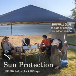 Coleman OASIS™ Lite 10 X 10 Canopy With Sun Wall -Coleman Sales 2156421 OasisLite10x10CanopySunWallBlack ATF4