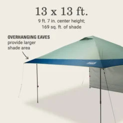 Coleman OASIS™ 13 X 13 Canopy With Sun Wall -Coleman Sales 2156428 OasisLite13x13CanopySunWallMoss ATF6