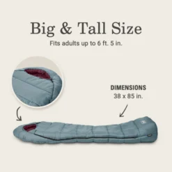 Coleman Tidelands™ 50° Big & Tall Mummy Sleeping Bag -Coleman Sales 2158021 ATF5