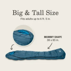 Coleman Tidelands™ 30° Big & Tall Mummy Sleeping Bag -Coleman Sales 2158169 ATF5