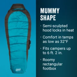 Coleman OneSource™ Heated Sleeping Bag & Rechargeable Battery -Coleman Sales Coleman 2000037151 OneSource HeatedSleepingBag ATF5