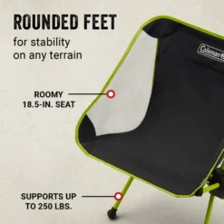 Coleman Mantis Space-Saving Full-Size Low-Profile Chair -Coleman Sales Coleman 2000037227 LowProfileChair ATF6