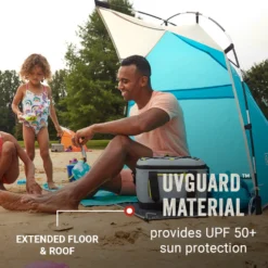 Coleman Skyshade™ Small Compact Beach Shade, Caribbean Sea -Coleman Sales Coleman 2000037508 Skyshade CaribbeanSea ATF4