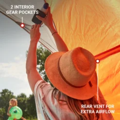 Coleman Skyshade™ Large Compact Beach Shade, Tiger Lily -Coleman Sales Coleman 2000037510 Skyshade TigerLily Large ATF6