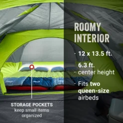 Coleman Skydome™ 8-Person Camping Tent With Screen Room, Rock Grey 15 Coleman Skydome™ 8-Person Camping Tent With Screen Room, Rock Grey -Coleman Sales Coleman 2000037524 Skydome ScreenRoom 8P ATF6