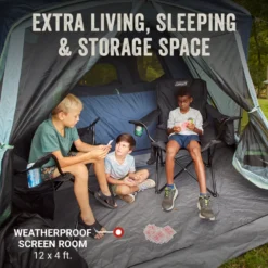 Coleman Skylodge™ 10-Person Instant Camping Tent With Screen Room, Blue Nights -Coleman Sales Coleman 2000037545 Skylodge Instant ScreenRoom 10P ATF3