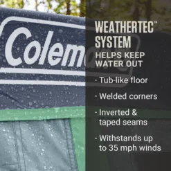 Coleman Skylodge™ 10-Person Instant Camping Tent With Screen Room, Blue Nights -Coleman Sales Coleman 2000037545 Skylodge Instant ScreenRoom 10P ATF4