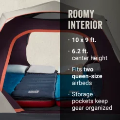 Coleman Skylodge™ 6-Person Instant Camping Tent, Blackberry -Coleman Sales Coleman 2000038278 Skylodge Instant 6P ATF5