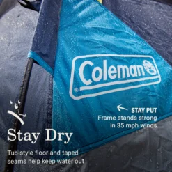 Coleman® Camp Burst™ 4-Person Dark Room™ Camping Tent -Coleman Sales Coleman CampBurstTents 4P DarkRoom ATF4