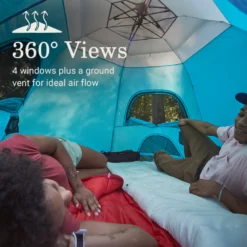 Coleman® Camp Burst™ 4-Person Camping Tent -Coleman Sales Coleman CampBurstTents 4P ScubaBlue ATF4