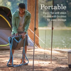 Coleman Cross Rocker Outdoor Rocking Chair -Coleman Sales Coleman CrossRockerChair DeepOcean ATF4