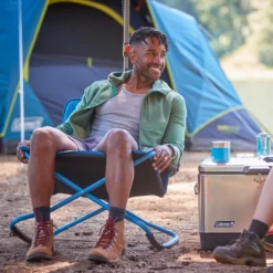 Coleman Cross Rocker Outdoor Rocking Chair -Coleman Sales Coleman CrossRockerChair DeepOcean ATF7