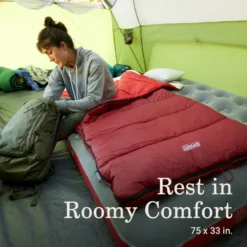 Coleman Flatlands™ 30°F Sleeping Bag -Coleman Sales Coleman Flatlands SleepingBags 30F Mahogany ATF5