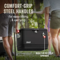 Coleman Reunion™ 54-Quart Steel Belted® Matte Cooler, Midnight -Coleman Sales Coleman SteelBelted Midnight ATF3