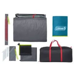 Coleman Skydome™ XL 10-Person Camping Tent With Dark Room™ Technology -Coleman Sales Skydome20XL20Darkroom 10P Overhead Contents v2