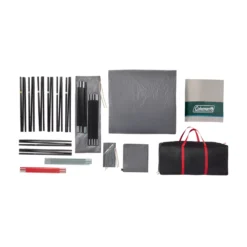 Coleman Skylodge™ 12-Person Camping Tent With Screen Room, Evergreen -Coleman Sales Tent12P Ext Sr C001 EG Overhead Content 1